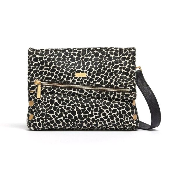 Hammitt VIP Medium Dapple Calf Hair Crossbody Black White Brushed Gold - Picture 16 of 16